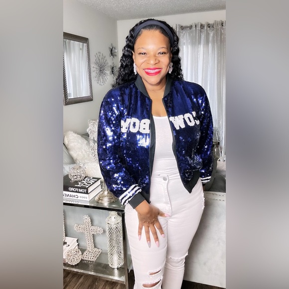 Sale‼️Dallas Cowboys sequin jacket. No Discount ‼️‼️ - Picture 8 of 13